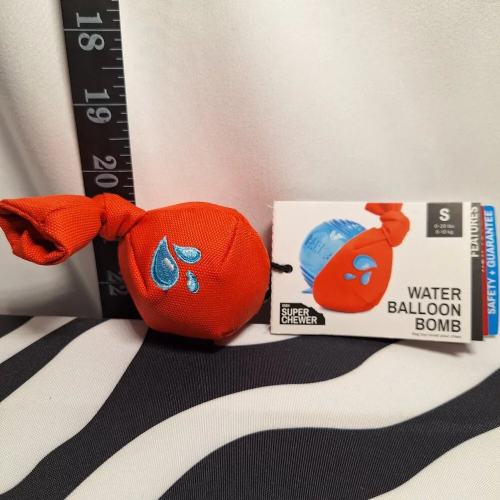 NWT Bark Super Chewer Water Balloon Bomb Dog Toy S